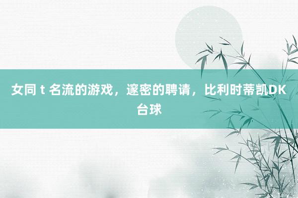 女同 t 名流的游戏，邃密的聘请，比利时蒂凯DK台球